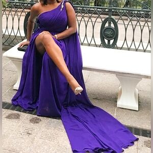 A-Line Princess One Shoulder Evening Dress